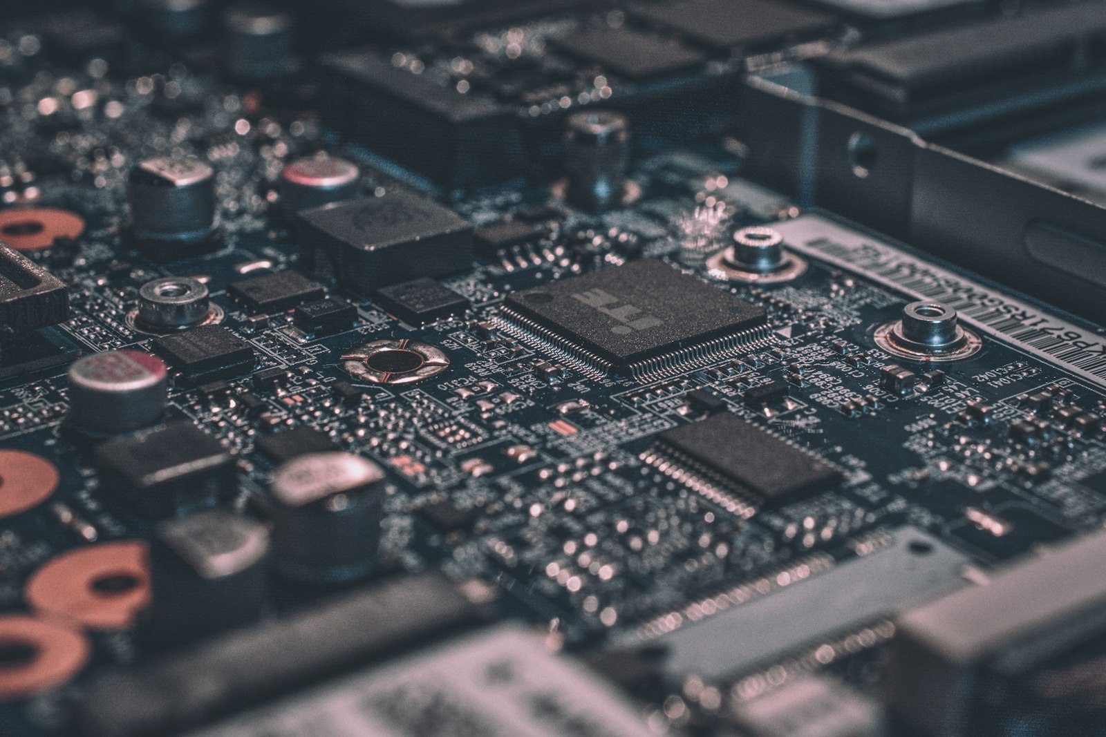 Close-up of a computer circuit board